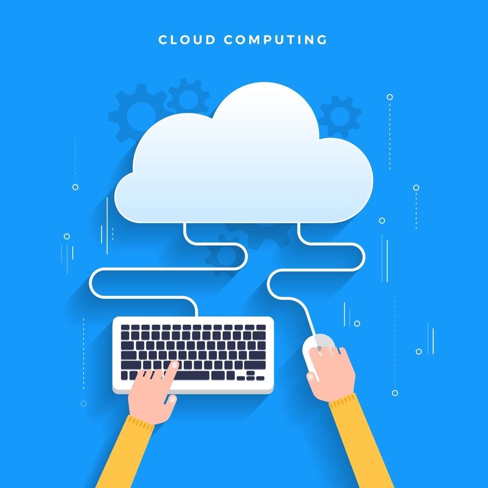 cloud computing-diensten vector