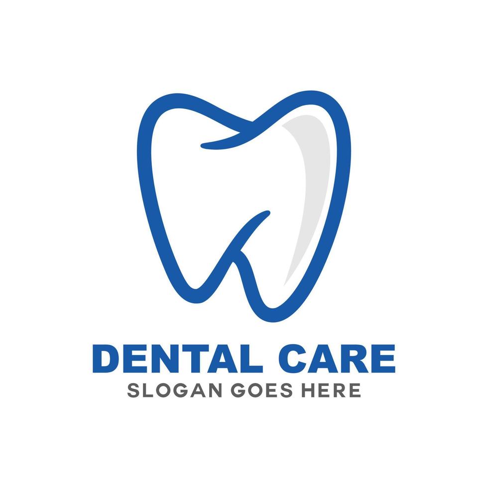 logo ontwerp voor tandheelkundige zorg vector