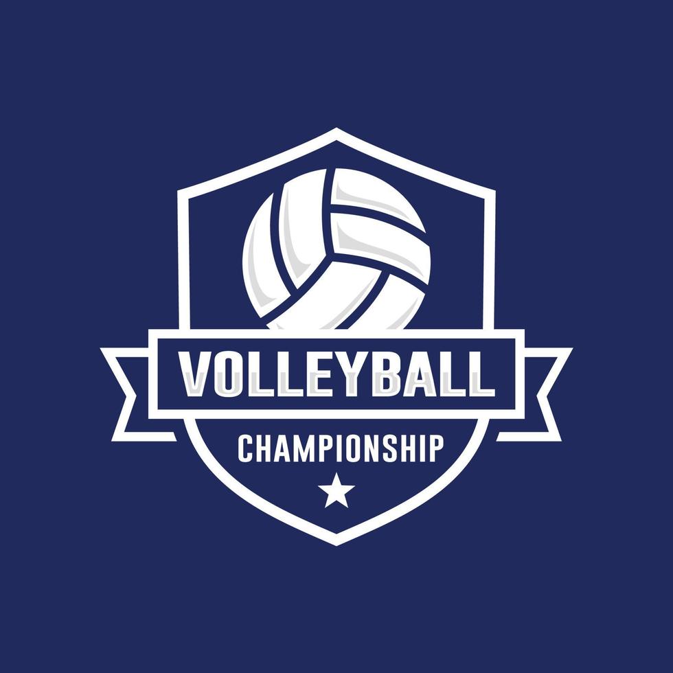 volleybal kampioenschap logo ontwerp vector