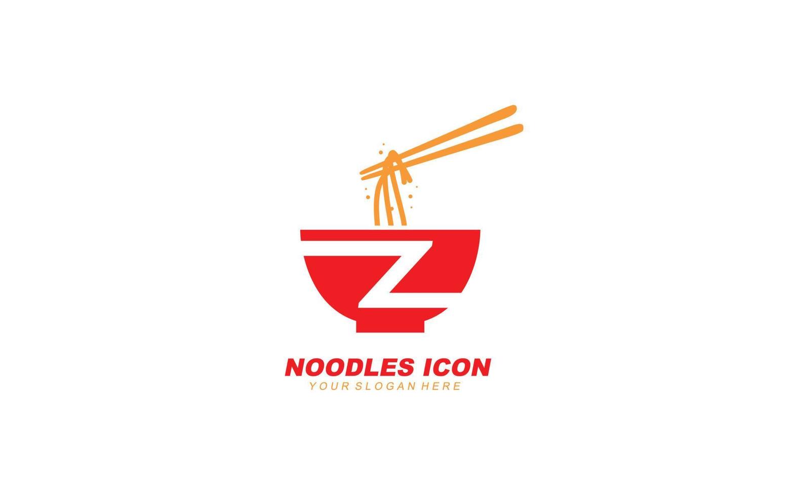 z noedels logo ontwerp inspiratie. vector brief sjabloon ontwerp voor merk.