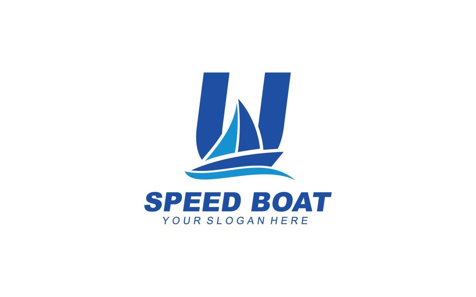 u boot logo ontwerp inspiratie. vector brief sjabloon ontwerp voor merk.