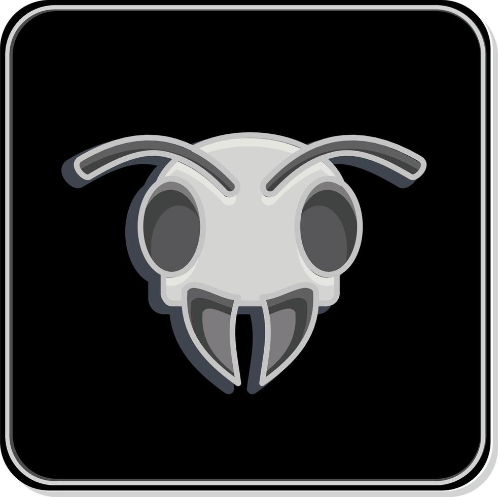 icoon bij. verwant naar dier hoofd symbool. gemakkelijk ontwerp bewerkbaar. gemakkelijk illustratie vector