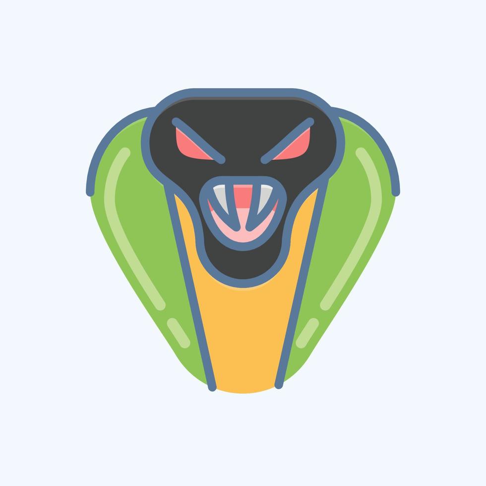 icoon cobra. verwant naar dier hoofd symbool. gemakkelijk ontwerp bewerkbaar. gemakkelijk illustratie vector