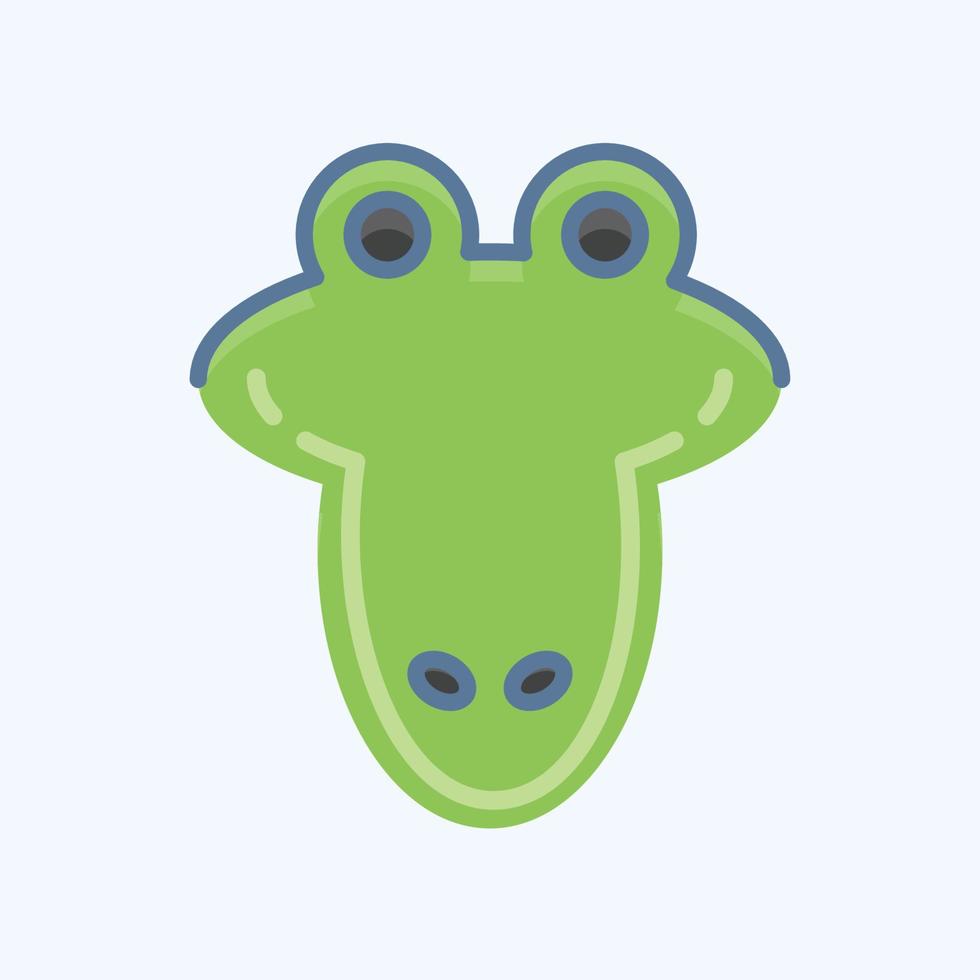 icoon alligator. verwant naar dier hoofd symbool. gemakkelijk ontwerp bewerkbaar. gemakkelijk illustratie vector