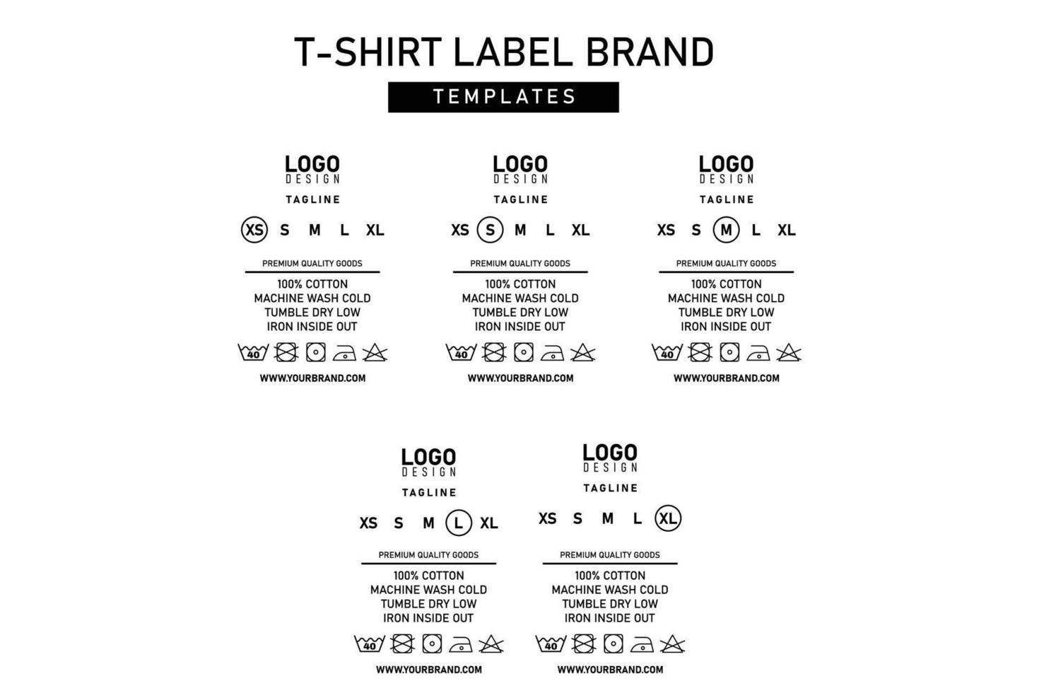 kleding etiket label vector Sjablonen ontwerp
