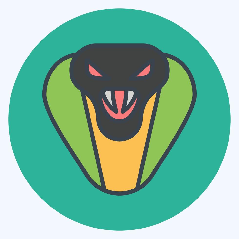 icoon cobra. verwant naar dier hoofd symbool. gemakkelijk ontwerp bewerkbaar. gemakkelijk illustratie vector