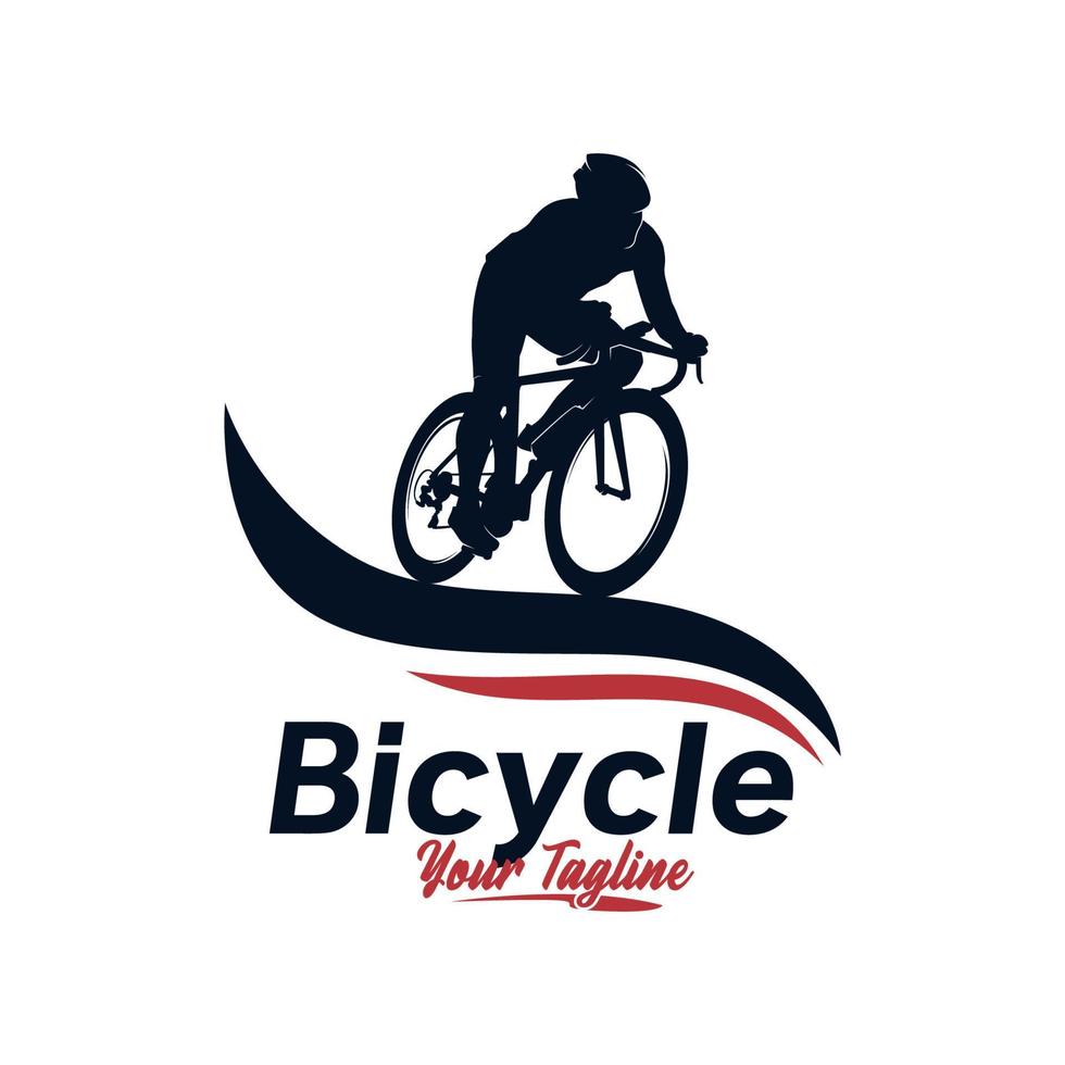 fiets Mens silhouet logo ontwerp vector