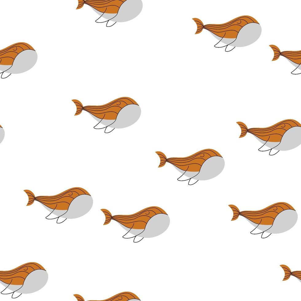 walvissen Scandinavisch naadloos patroon print ontwerp. vector illustratie ontwerp voor modestoffen, baby textielafbeeldingen, prints