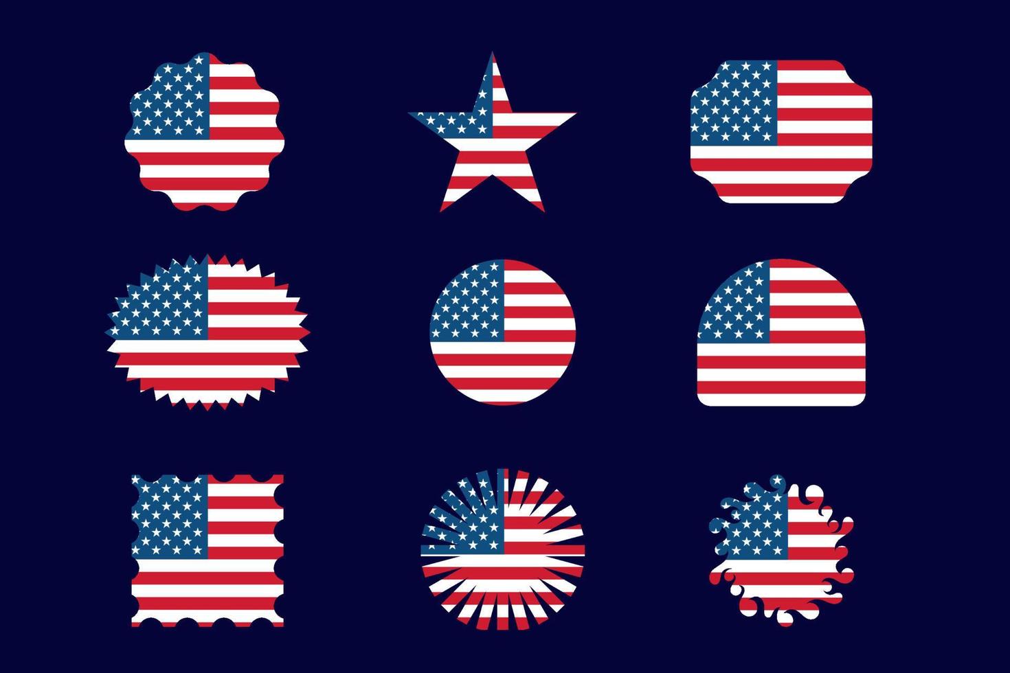 Amerikaans vlag icoon ontwerp vector