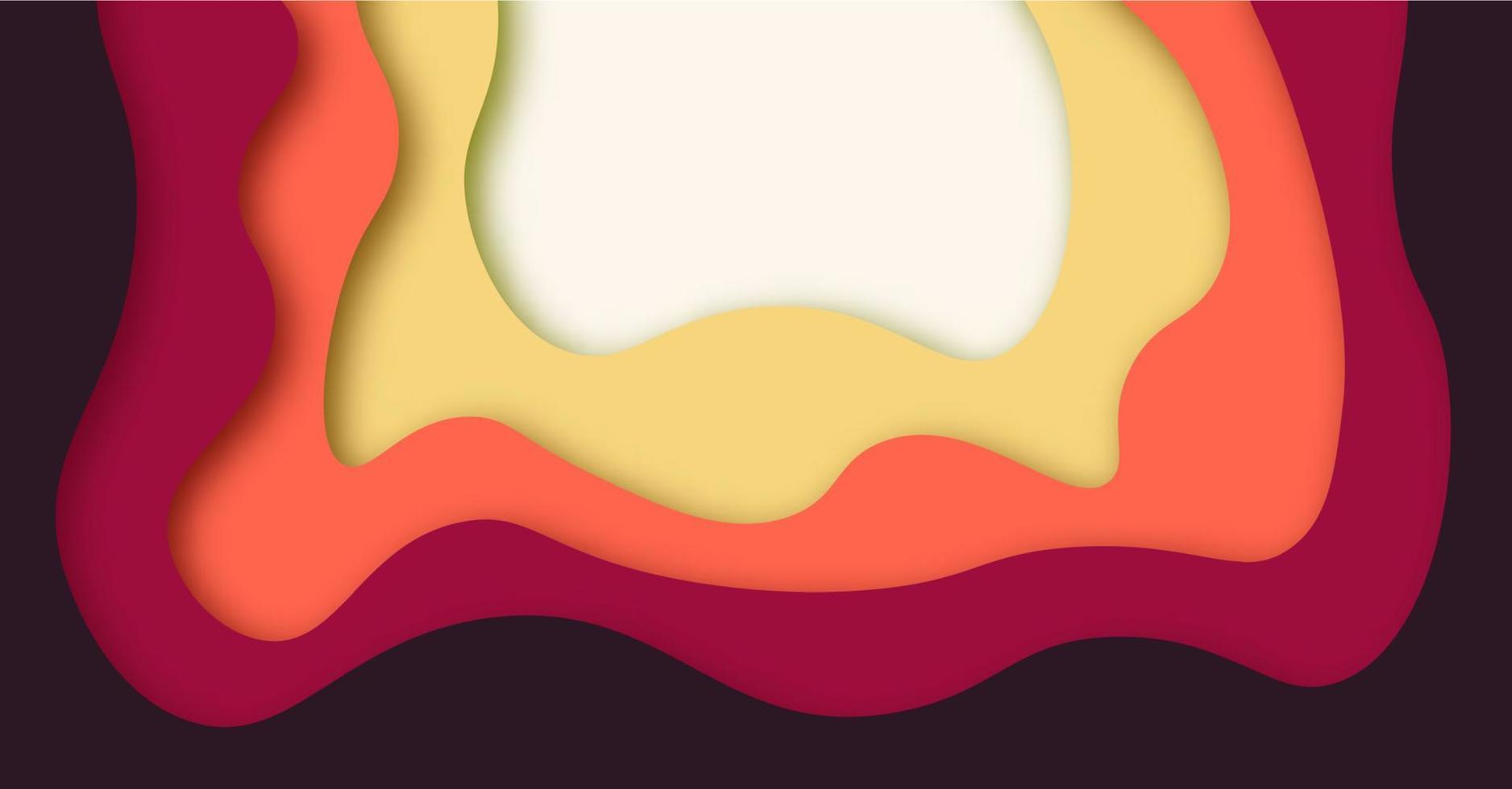 abstract achtergrond met oranje papier besnoeiing vormen banier ontwerp. vector illustratie