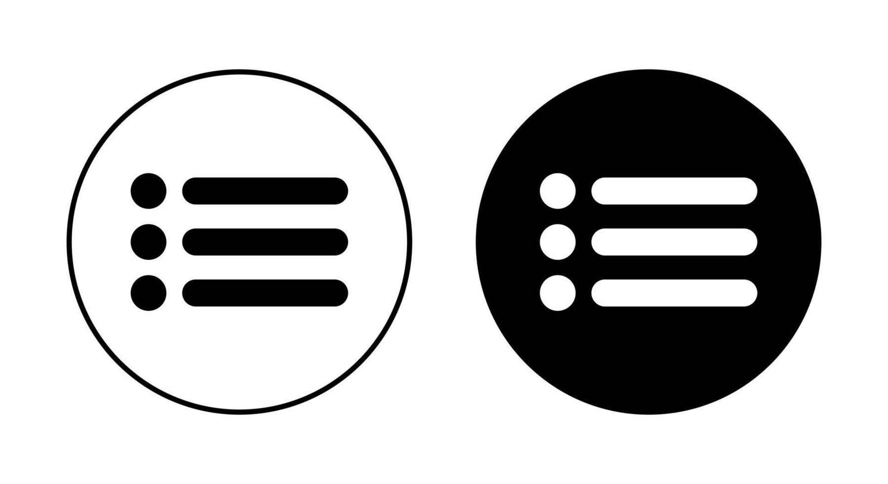 lijst icoon vector geïsoleerd Aan cirkel achtergrond