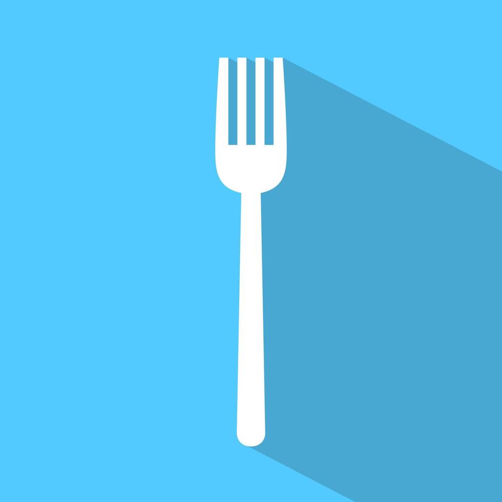 vork icoon vector illustratie in vlak stijl