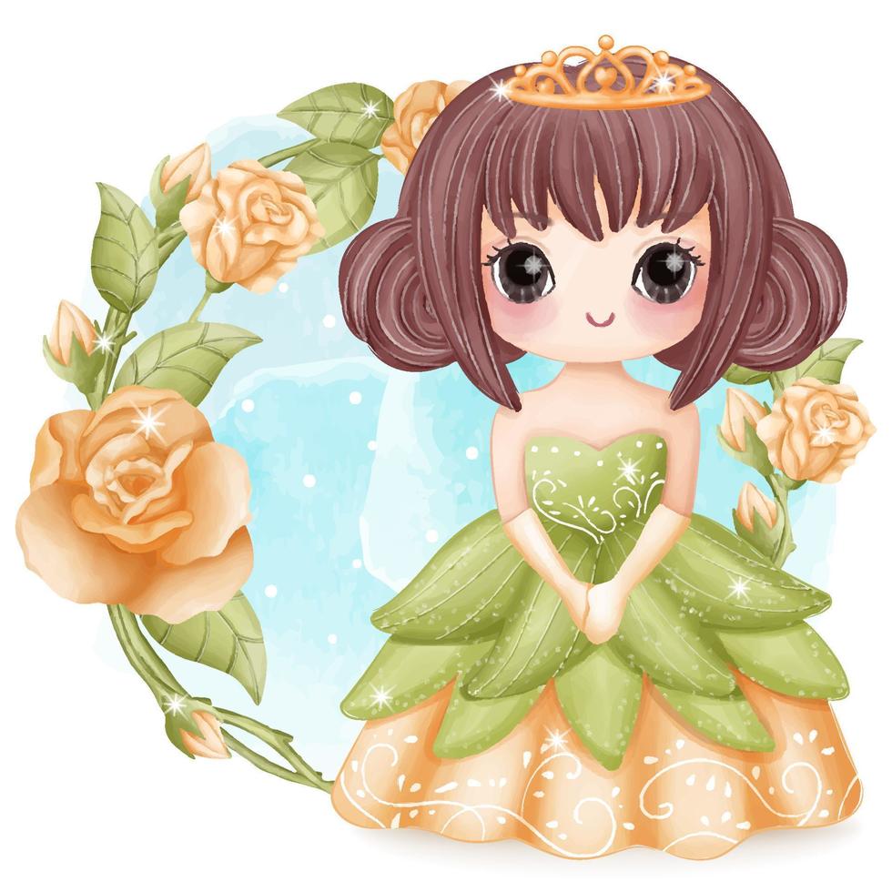 schattige kleine prinses illustratie vector