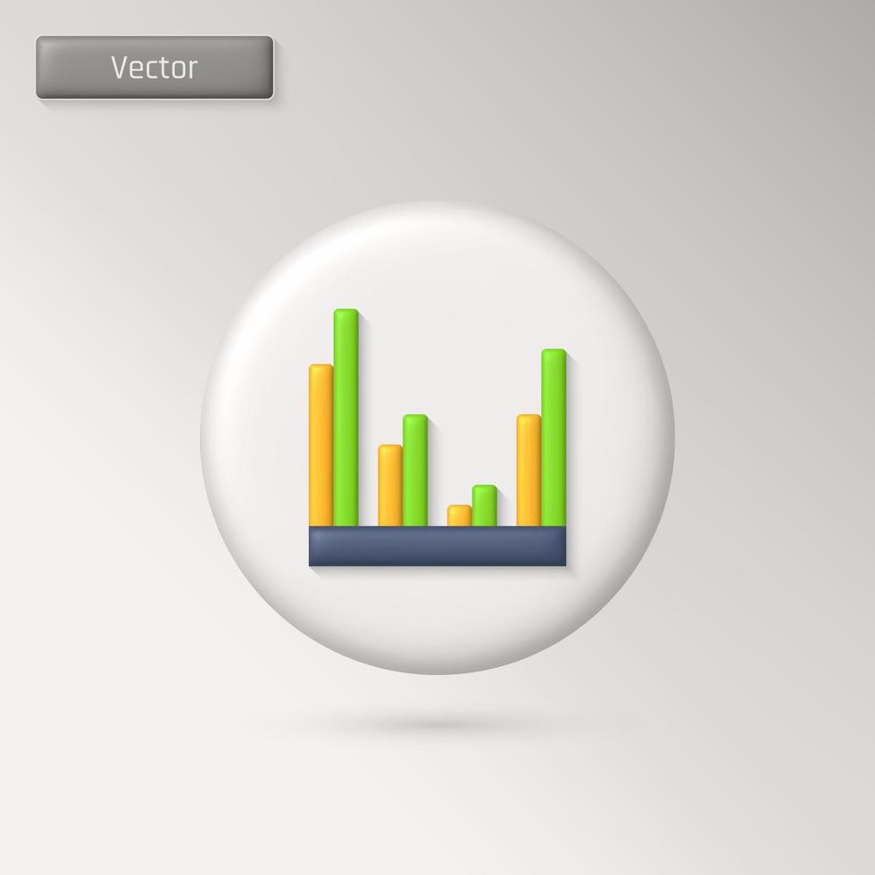 tabel statistieken 3d icoon. geven 3d vector pictogrammen handel teken-symbool.