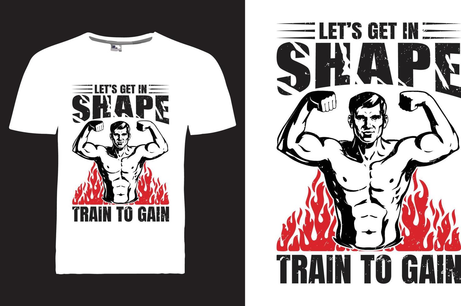 fitness t-shirt ontwerp vector