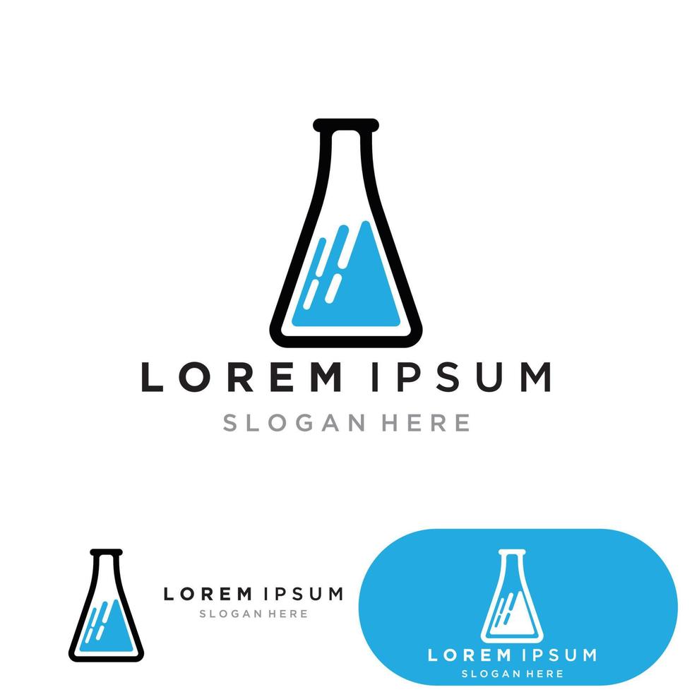 laboratorium logo vector icoon sjabloon illustratie pictogrammen