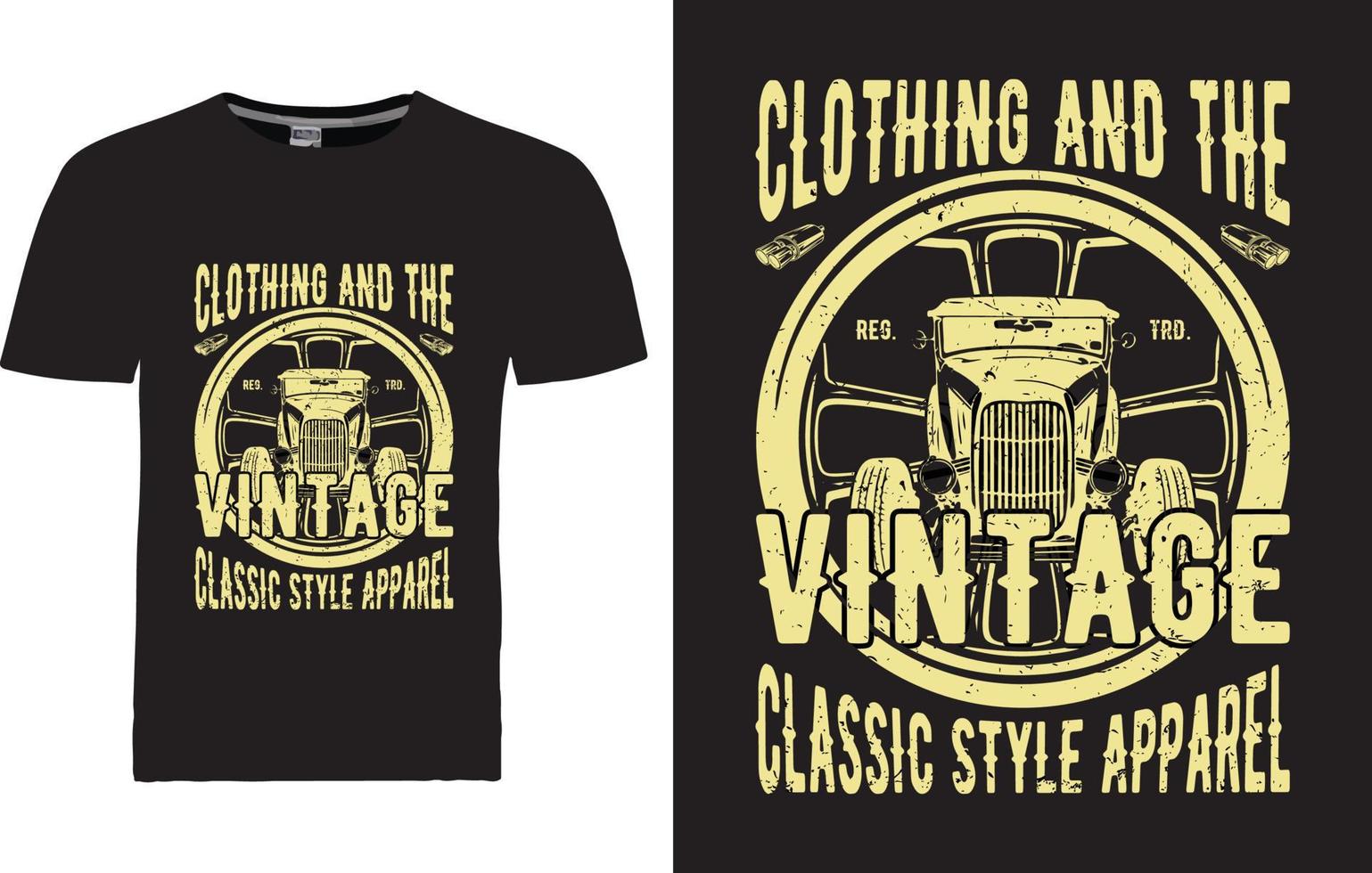 vintage t-shirtontwerp vector