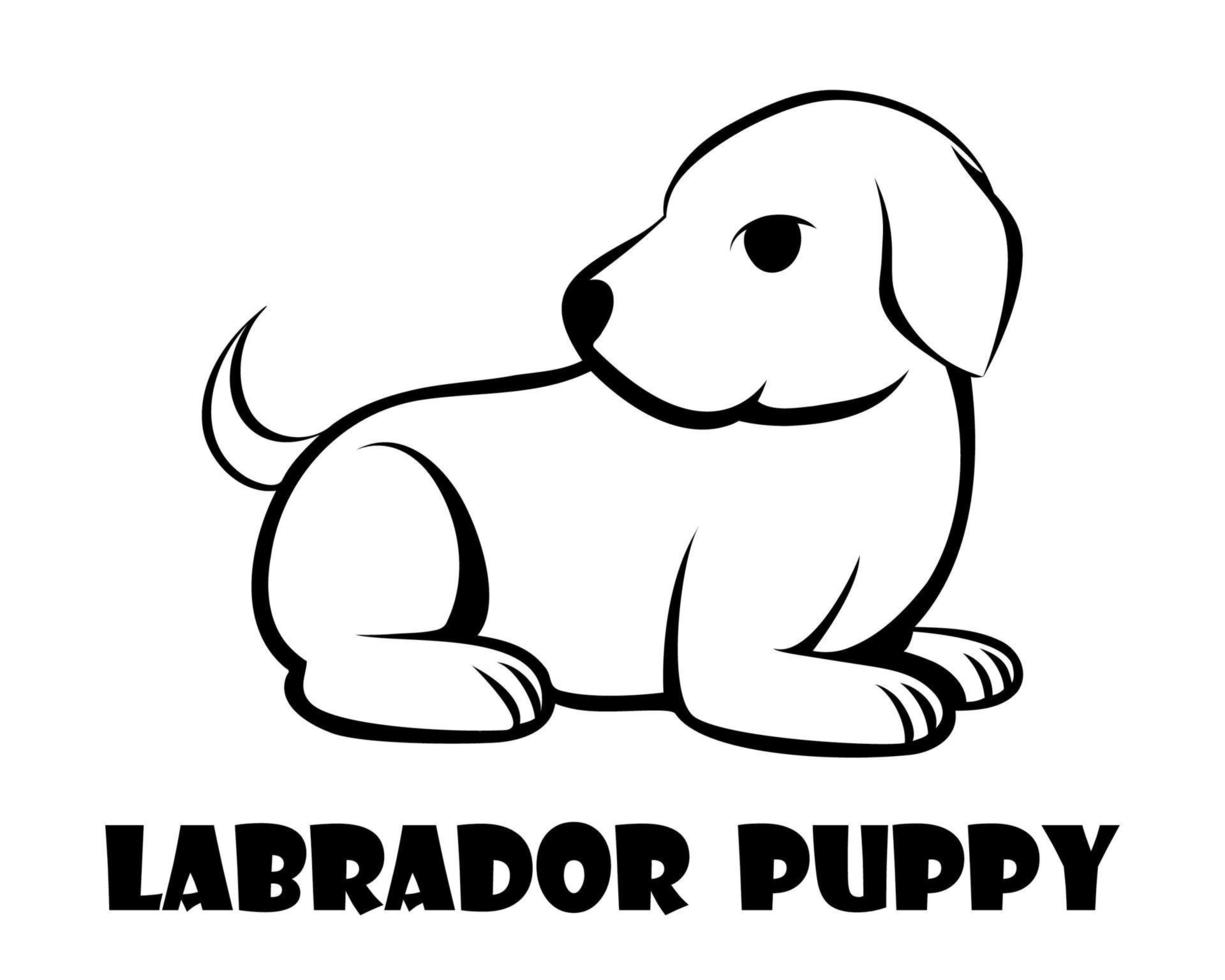 vector van een schattige labrador puppy eps 10