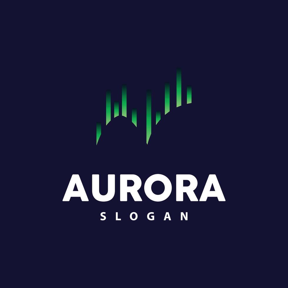 Aurora logo, licht Golf vector, natuur landschap ontwerp, Product merk sjabloon illustratie icoon vector