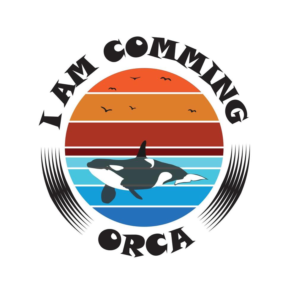 orka t-shirt ontwerp vector