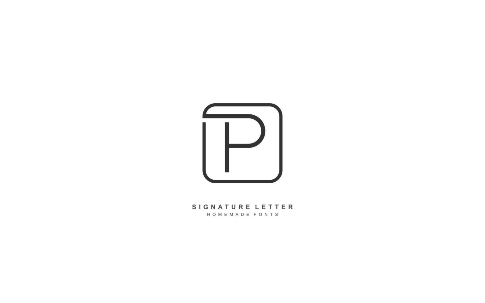 p brief logo ontwerp inspiratie. vector alfabet sjabloon ontwerp voor merk.