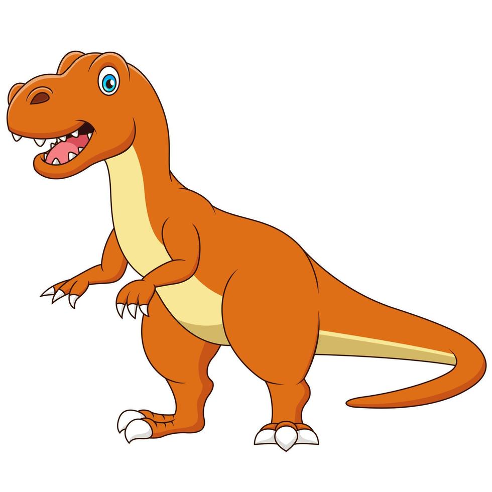 schattig en aanbiddelijk tyrannosaurus tekenfilm illustratie vector