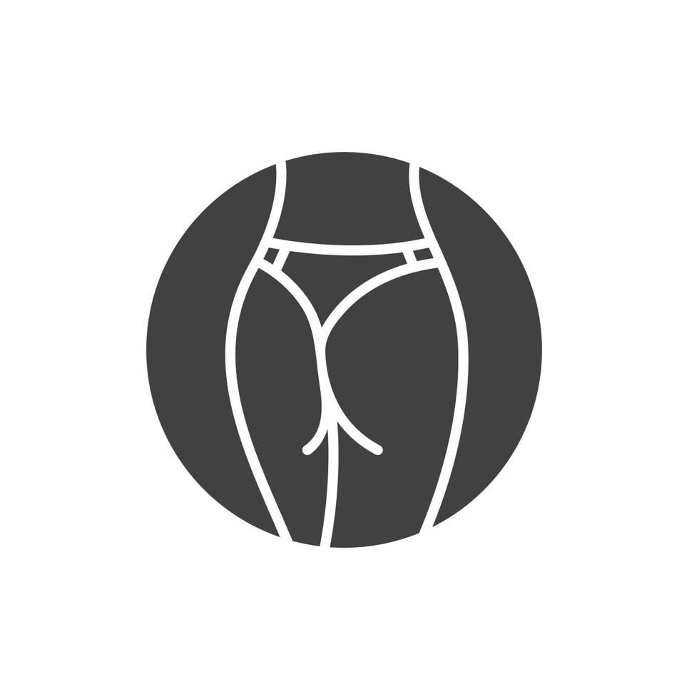 schoonheid vrouw ass icoon vector element concept ontwerp sjabloon