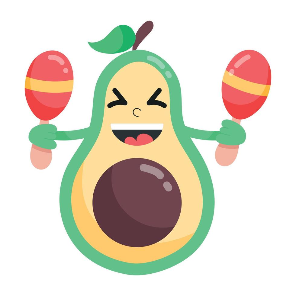 modieus Mexicaans avocado vector