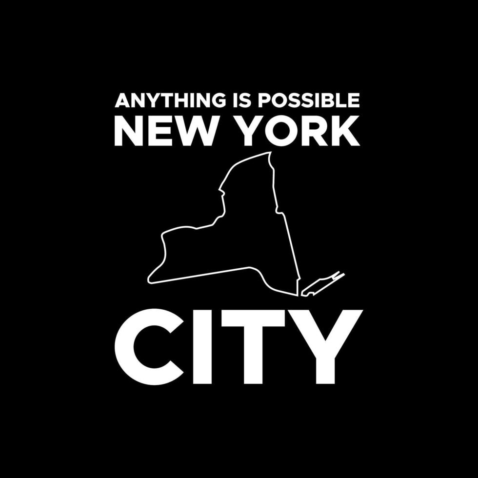 nieuw york stad typografie en minimaal t overhemd ontwerp vector