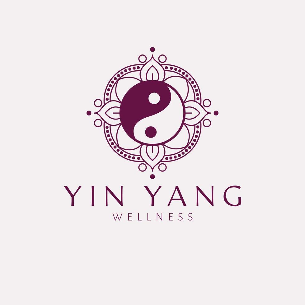 yin yang mandala logo ontwerp. welzijn logotape. balans icoon logo sjabloon. vector
