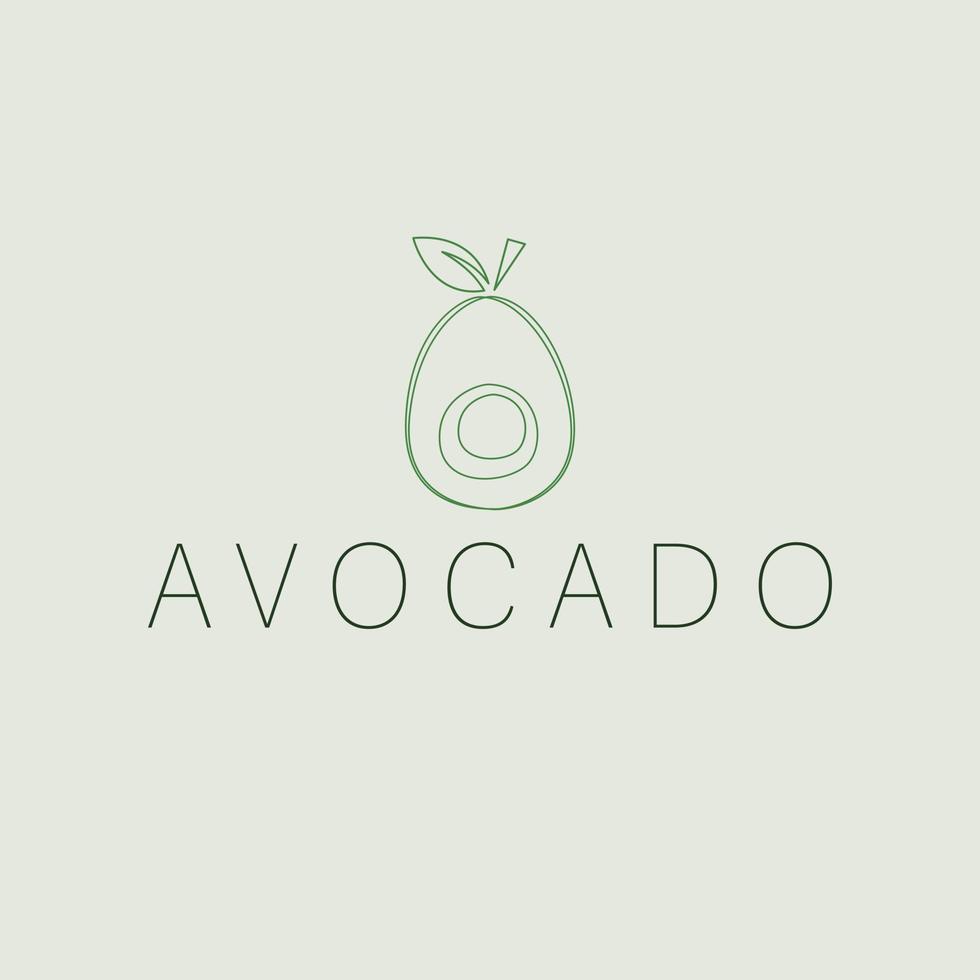 avocado merk logo ontwerp. avocado met blad logo. fruit logo sjabloon. vector