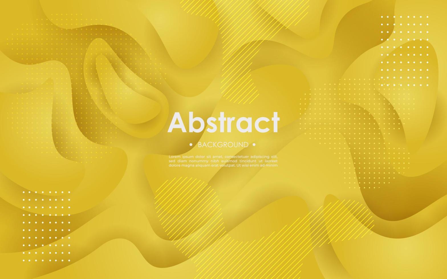 abstract geel helling golvend licht vloeistof kleur met meetkundig vorm achtergrond. eps10 vector