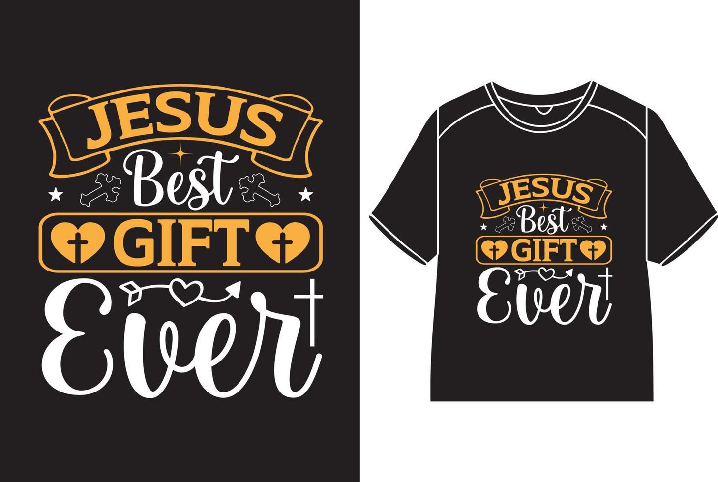 Jezus' het beste geschenk ooit t-shirt ontwerp vector