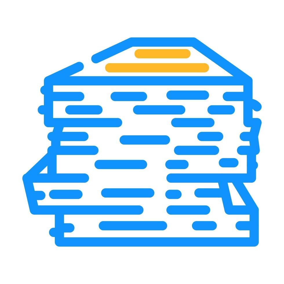 stack papier document kleur icoon vector illustratie