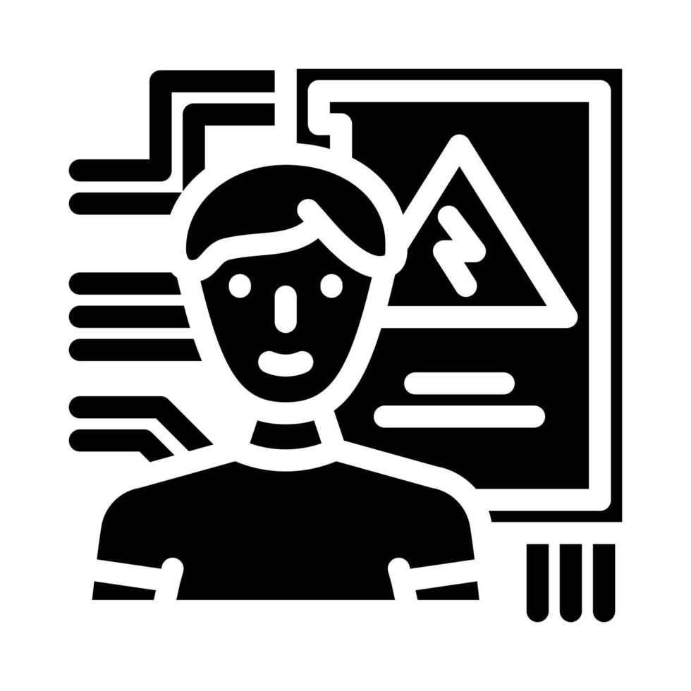 elektrisch ingenieur technologie glyph icoon vector illustratie