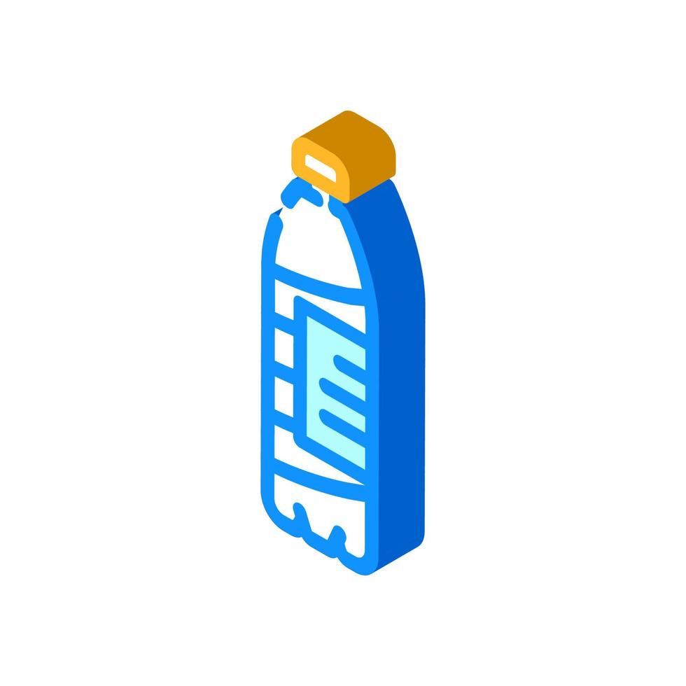 leeg water plastic fles isometrische icoon vector illustratie