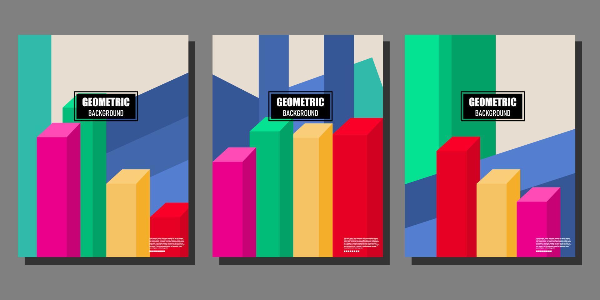 verzameling van abstract meetkundig dekt, covers en posters vector