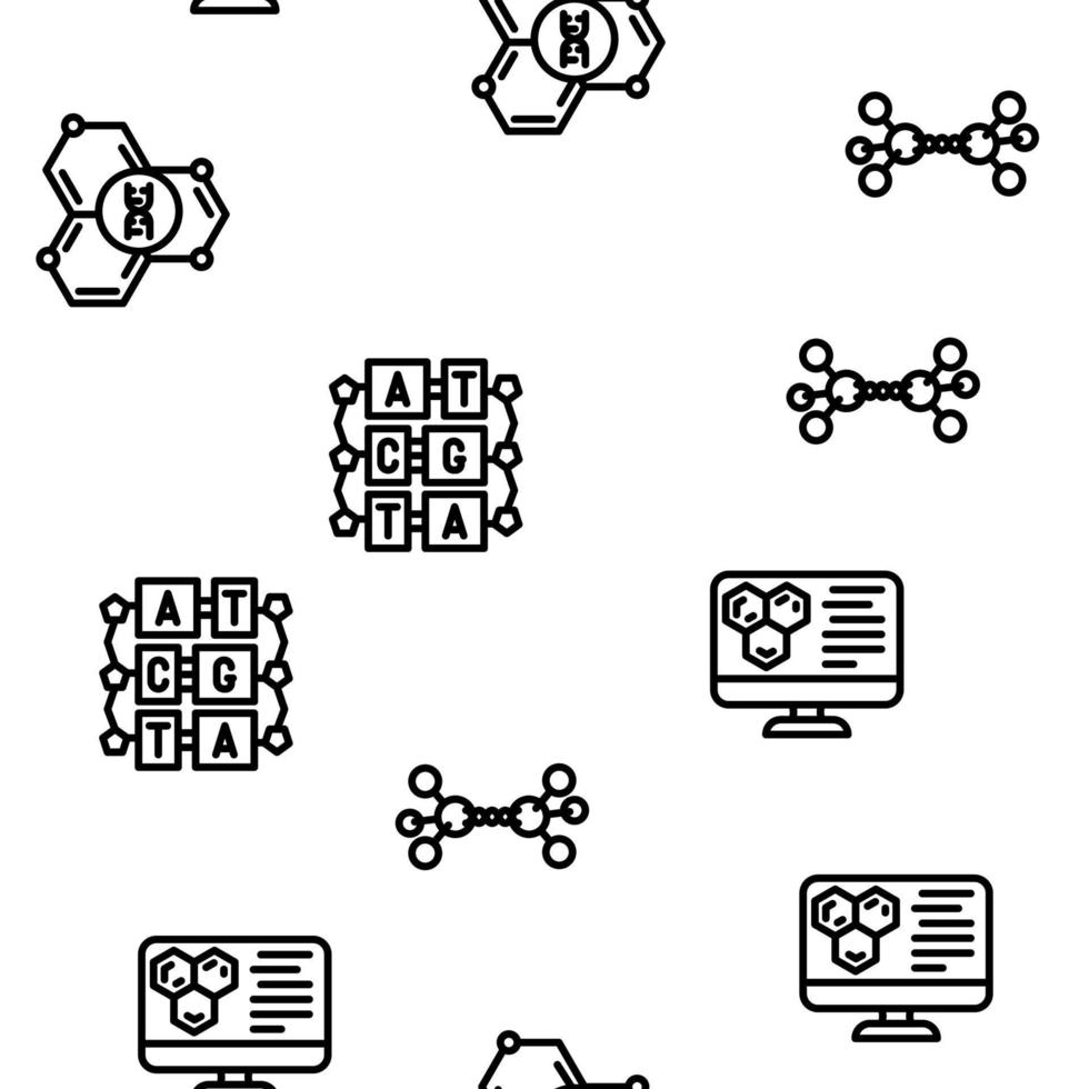 molecuul chemie wetenschap vector naadloos patroon