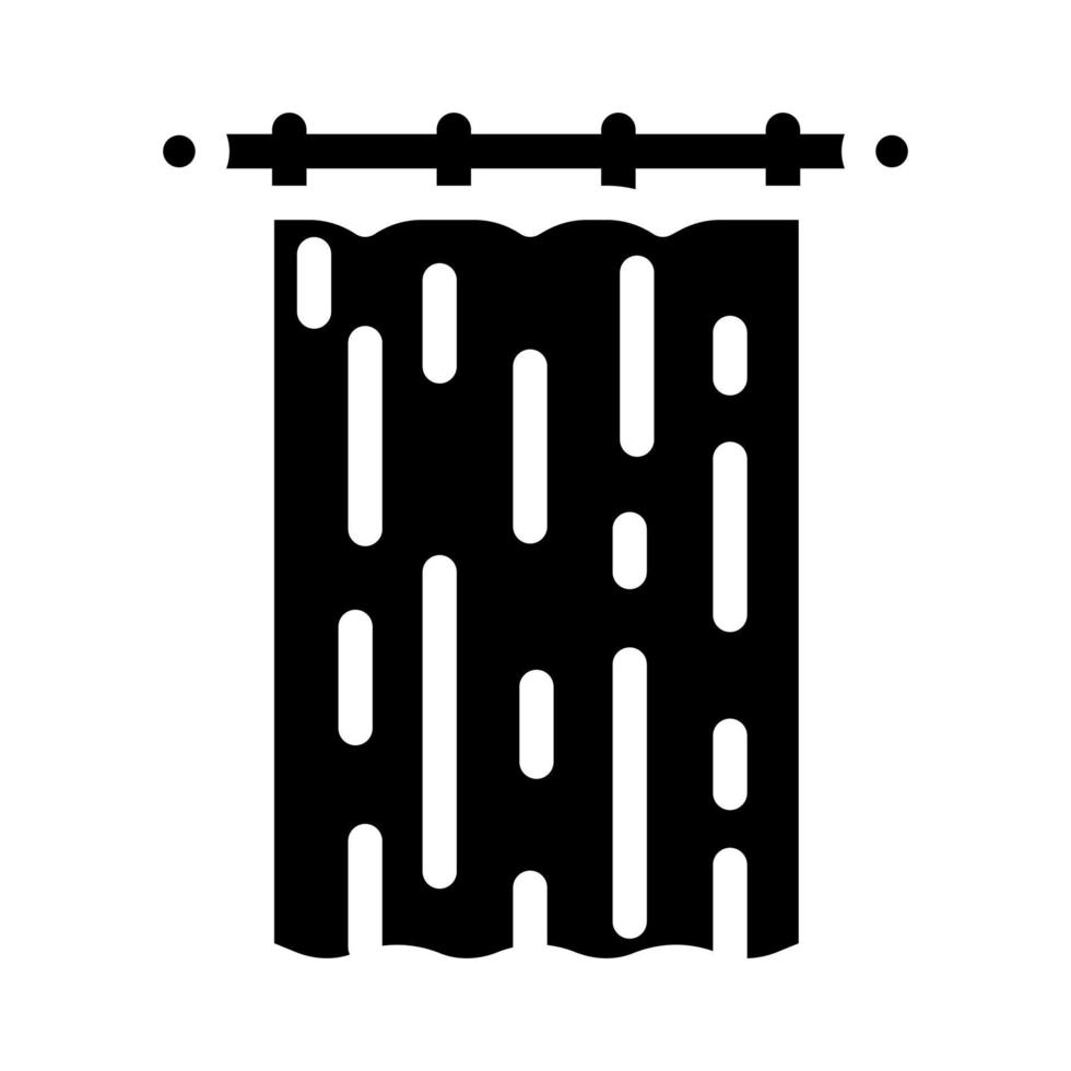 gordijn leven kamer glyph icoon vector illustratie