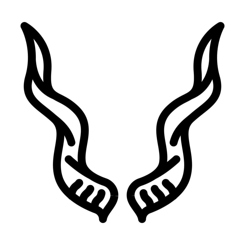antilope toeter dier lijn icoon vector illustratie