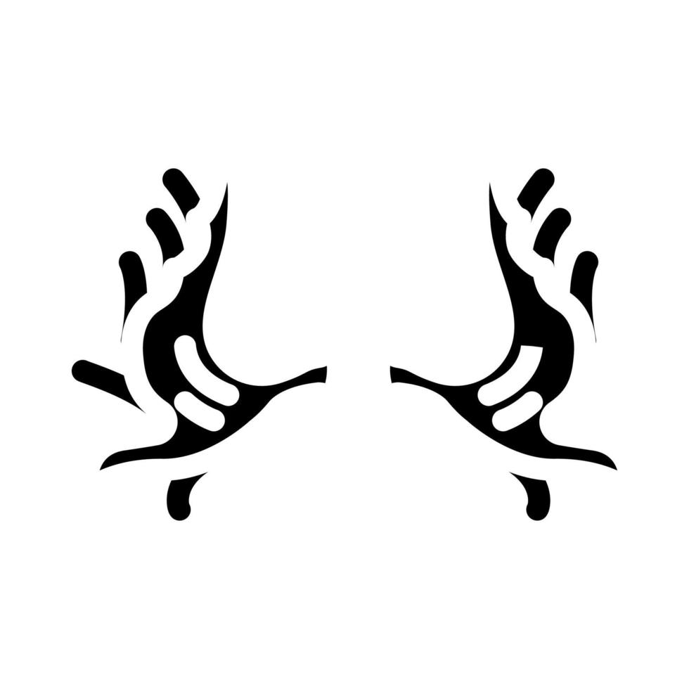 eland toeter dier glyph icoon vector illustratie