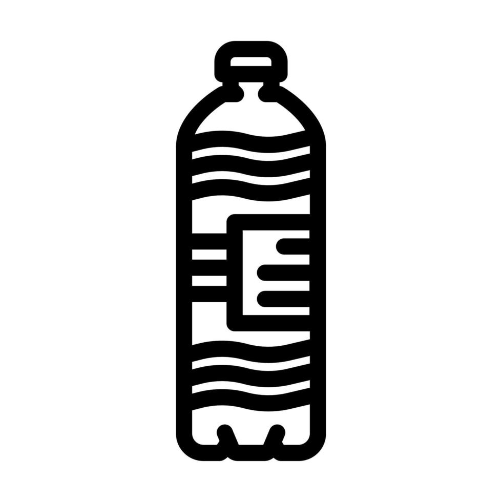 ecologie water plastic fles lijn icoon vector illustratie