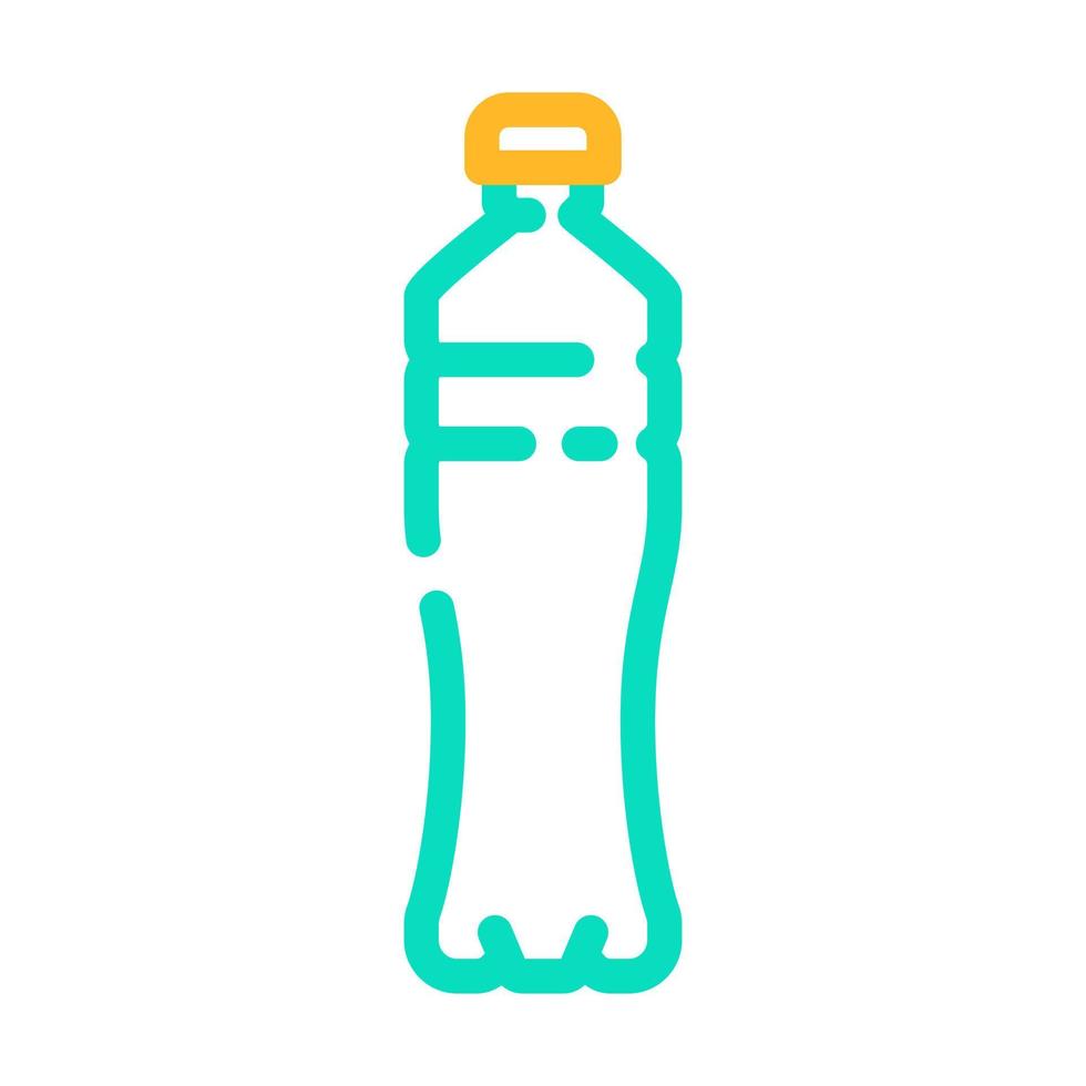 vloeistof water plastic fles kleur icoon vector illustratie