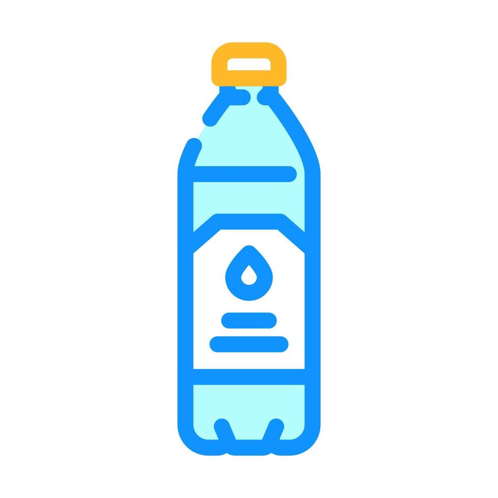 Product water plastic fles kleur icoon vector illustratie