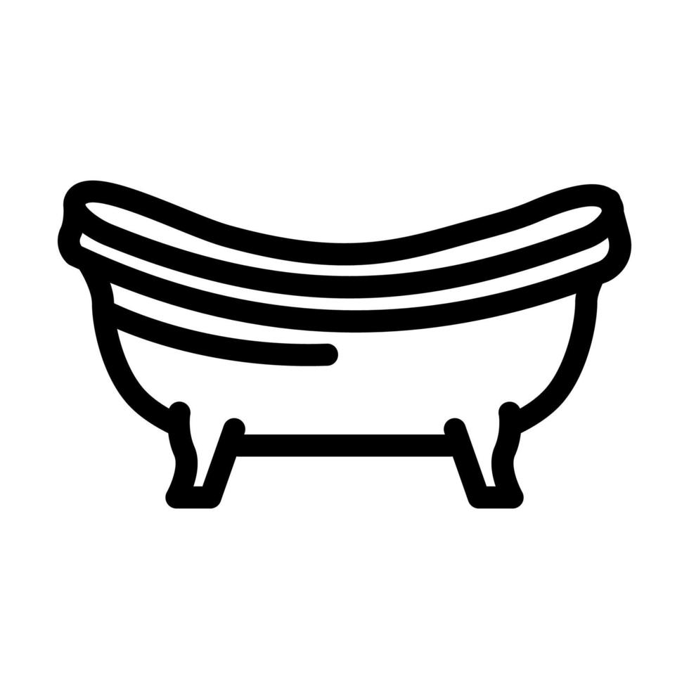bad badkamer interieur lijn icoon vector illustratie