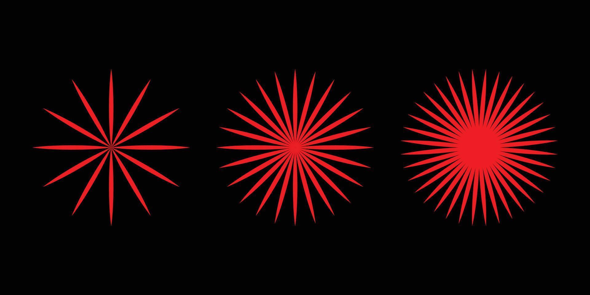 radiaal, stralend, convergeren lijnen. circulaire lijnen meetkundig elementen. vector