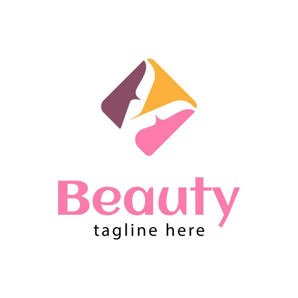 schoonheid salon met brief y icoon logo vector ontwerp