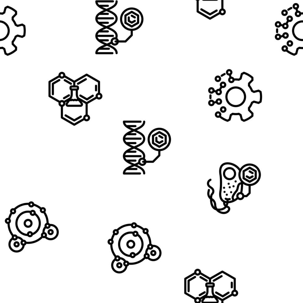 molecuul chemie wetenschap vector naadloos patroon