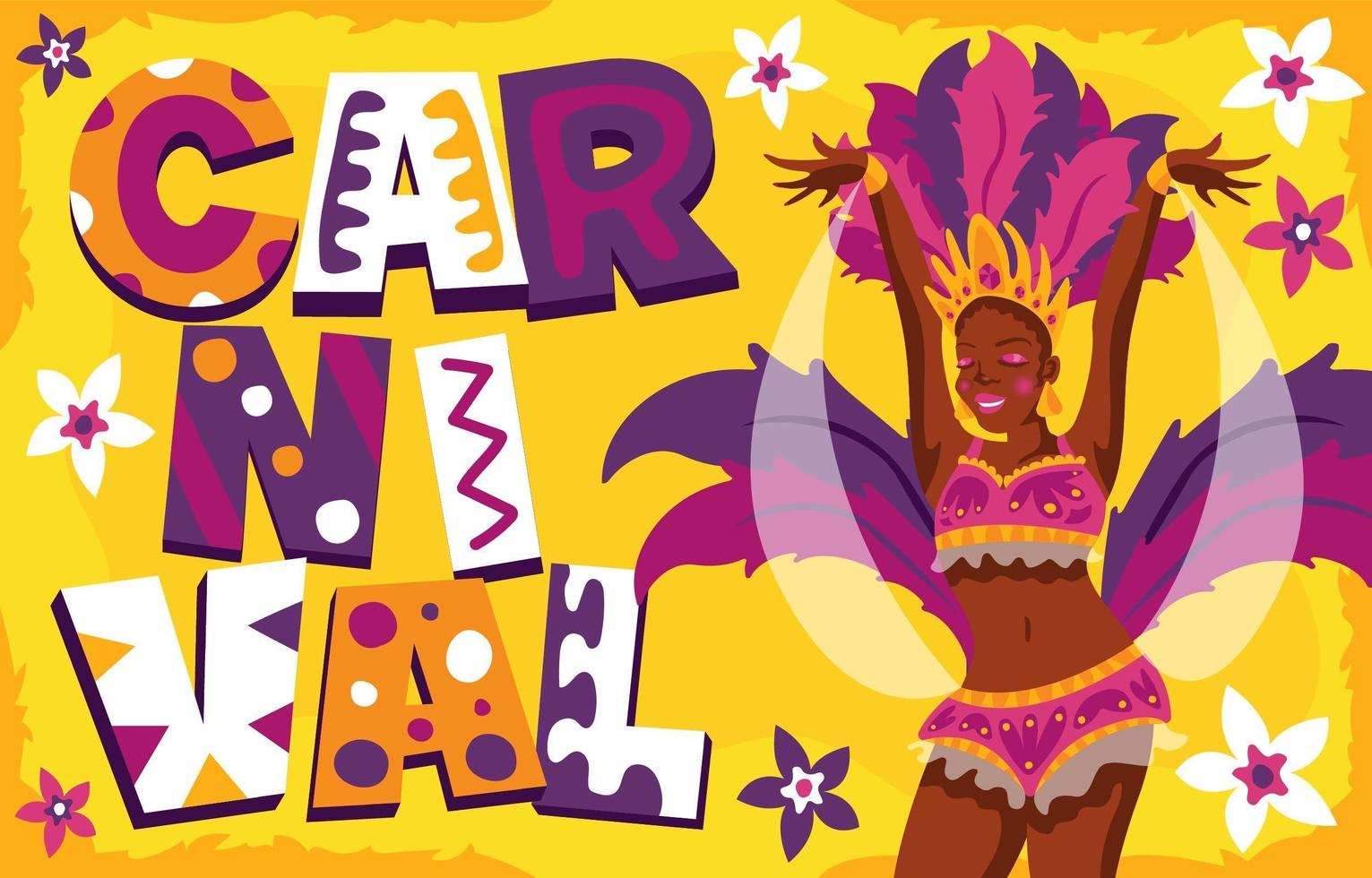 rio festival carnaval poster vector