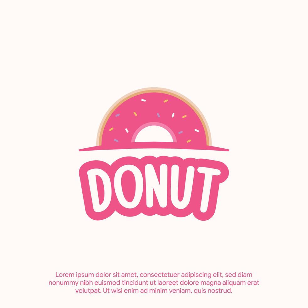 elegant gemakkelijk donut logo sjabloon vector